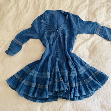 Blue Linen Dress
