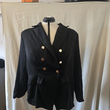 Blazer nero incrociato
