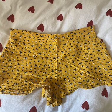 Yellow Floral Forever 21 Shorts