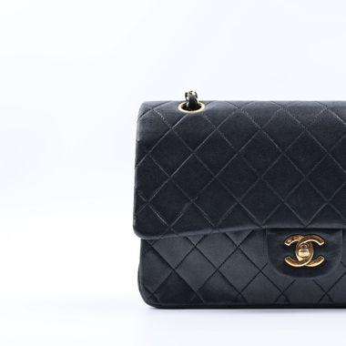 Black Vintage Chanel Classic Double Flap handbag