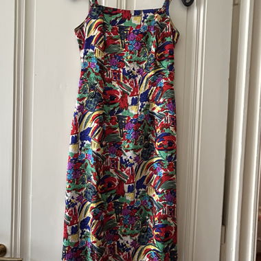 Colorful 100% silk dress