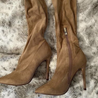 Botte cuissarde beige neuve 