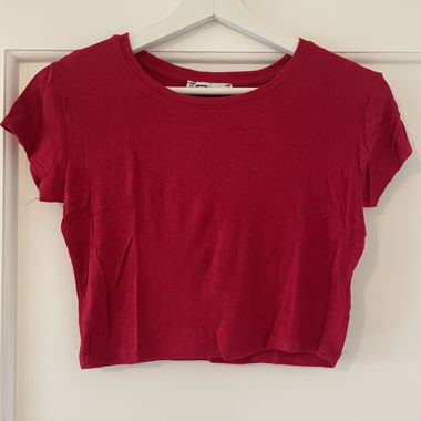 Red Crop T-Shirt Size S