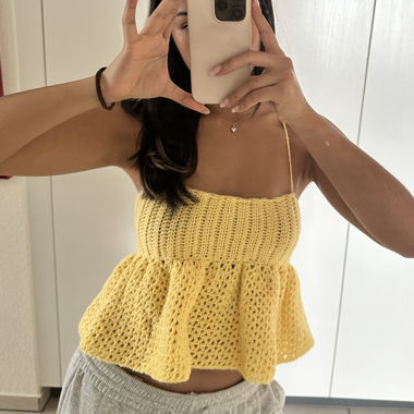 top babydoll giallo