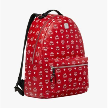 MCM Stark Backpack Medium Red/White Visetos
