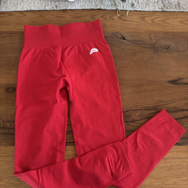 Red sports leggings