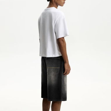 Bershka Jeans Shorts - Black