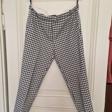 Pantalon Topshop en pied-de-poule