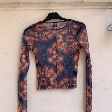 Top BDG in rete a maniche lunghe XS
