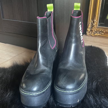 Bottines à plateforme Tommy Jeans noires