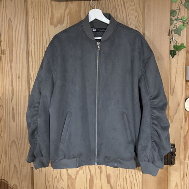 Zara grey bomber jacket, size M