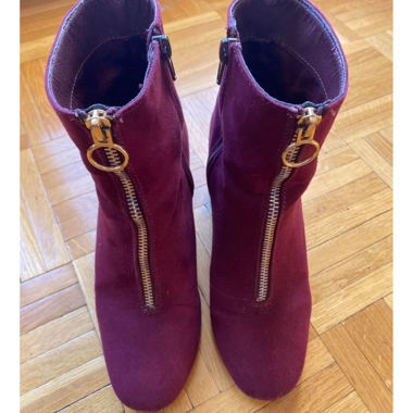 Burgundy boots