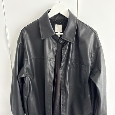 Oversize Lederjacke 
