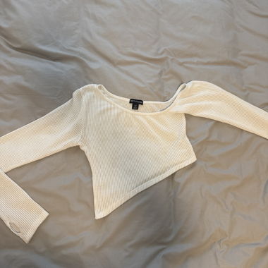White sheer crop top