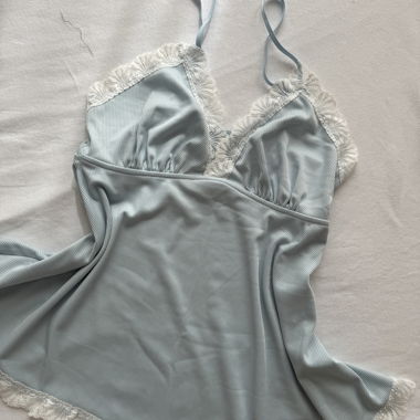 Light Blue Lace Top Set