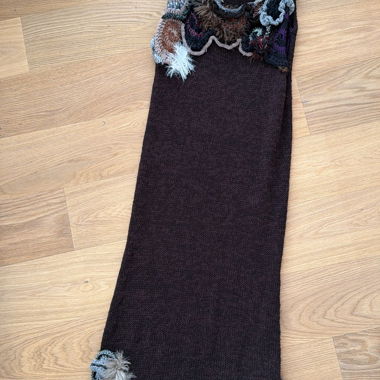 Rodarte Strickkleid mit Häkelapplikationen