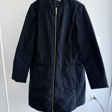 Dunkelblauer / Navy Stefanel-Regenmantel mit Taschen