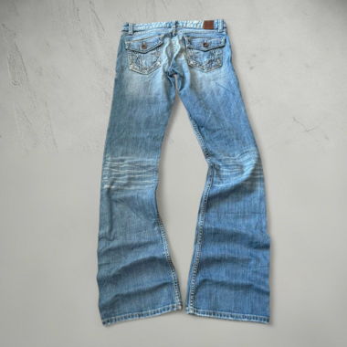 Jeans en denim bleu True Religion d'occasion