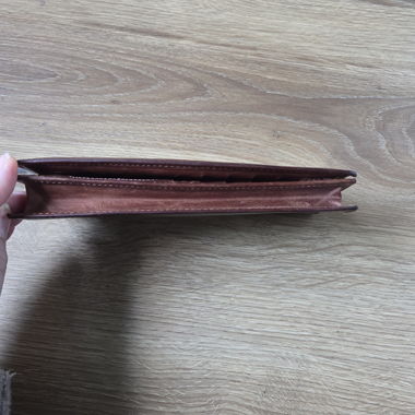 Portefeuille en cuir marron
