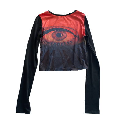 T-shirt manches longues avec imprimé d’yeux