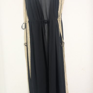 Schwarzer langer Kimono