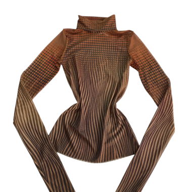 Top a collo alto in mesh