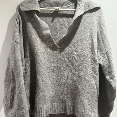 Maglione oversize grigio