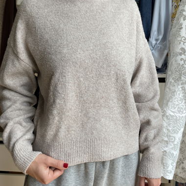 Pull en maille à col roulé