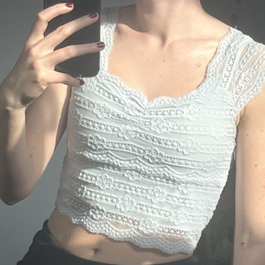 Top with lace