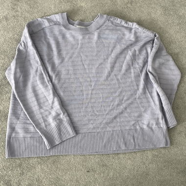 Pull en maille gris-bleu