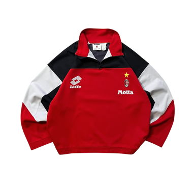 Vintage AC Milan X Lotto 1993-94 Zip Sweat (L)