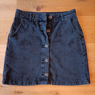 schwarzer jeansrock