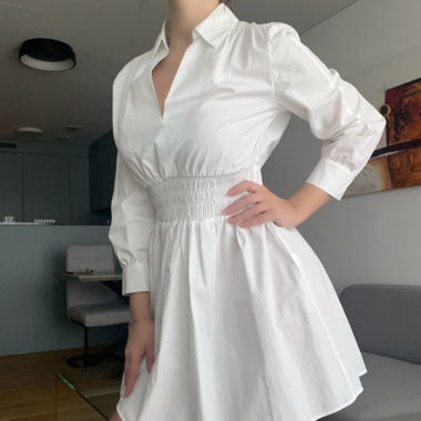 Vestito camicia bianco