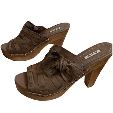 Scarpe con plateau Miu Miu