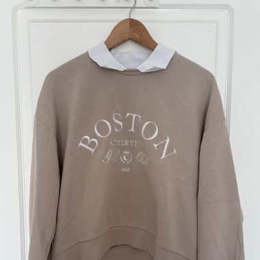 Pull stradivarius beige avec col 