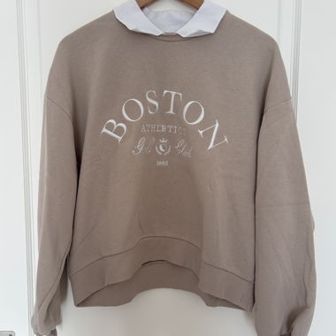 Pull stradivarius beige avec col 