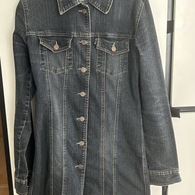Giacca di jeans lunga nera
