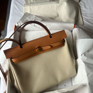 Hermès Canvas Herbag zip 31