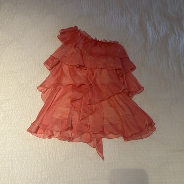 Orange ruffle top/dress