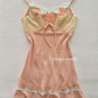 Slip in chiffon trasparente arancione Taglia S