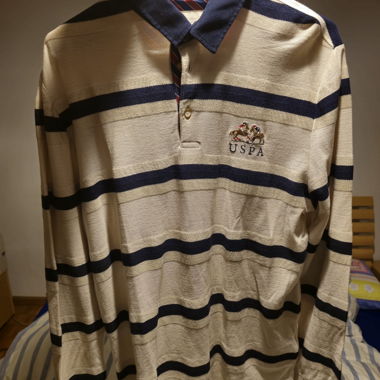 USPA-gestreifter Langarm-Polo