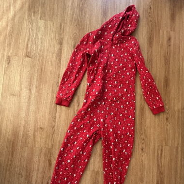 Pinguin Jumpsuit Pijama Rot