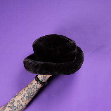 vintage faux fur hat perfect for winter