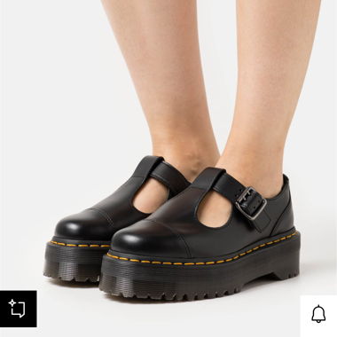Slippers noirs Dr. Martens Bethan