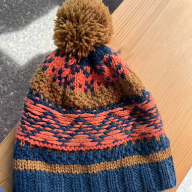 Knit Beanie with Pom-Pom