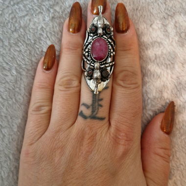 Bague fantaisie "oiseaux" ethnique