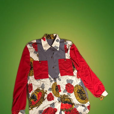 Blouse with roses