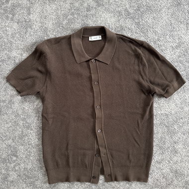 Brauner Kurzarm-Cardigan, Mango, Grösse M