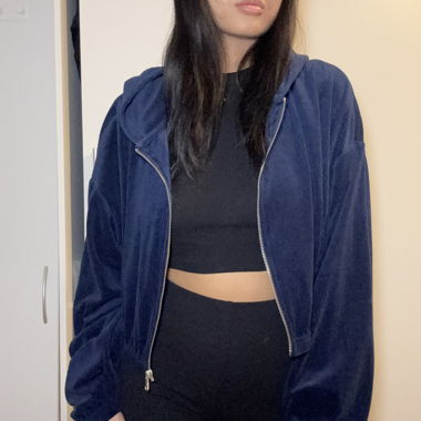 Jacket bleu velours taille S 