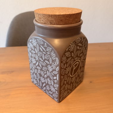 Keramik Vorratsdose mit Korkdeckel